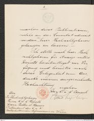 k.k. naturhistorisches Hofmuseum, Intendanzakten 1885-1896 (Hauer), Aktenzahl Z.8/1889, Seite 2